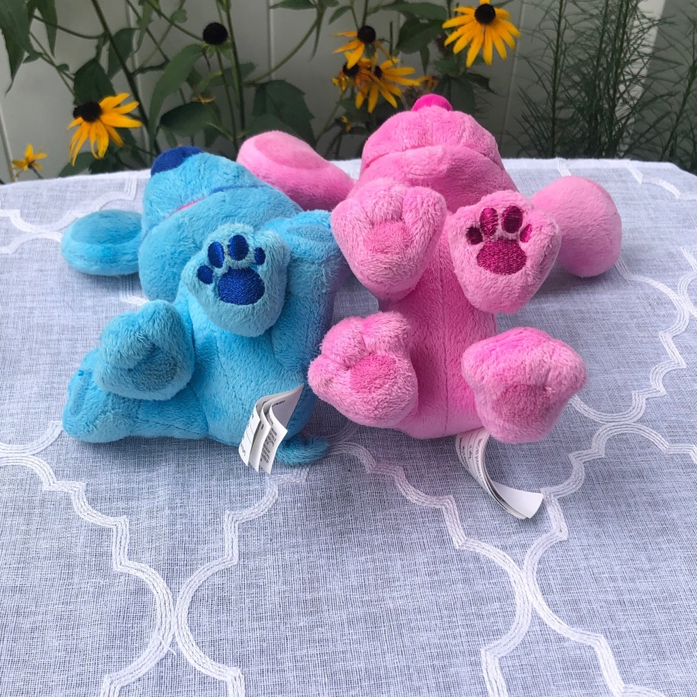 Nickelodeon BLUES CLUES stuffed plush dogs toys Blue & Magenta - Picture 5 of 9